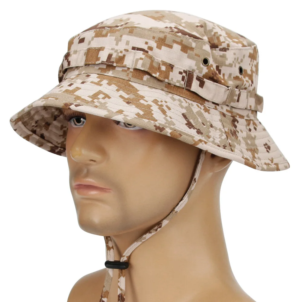 التمويه Boonie قبعة المشي لمسافات طويلة الصيد الصيد كامو قبعة بحافة Packable السفر الصيف قبعة للشاطئ للنساء والرجال