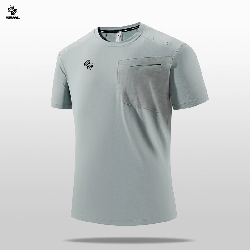 SBWL 2026 Summer Men's New Outdoor Running Fitness Quick Dry Sports T-Shirt High Quality Light Casual Short Sleeve Gym Tops Tees image 3