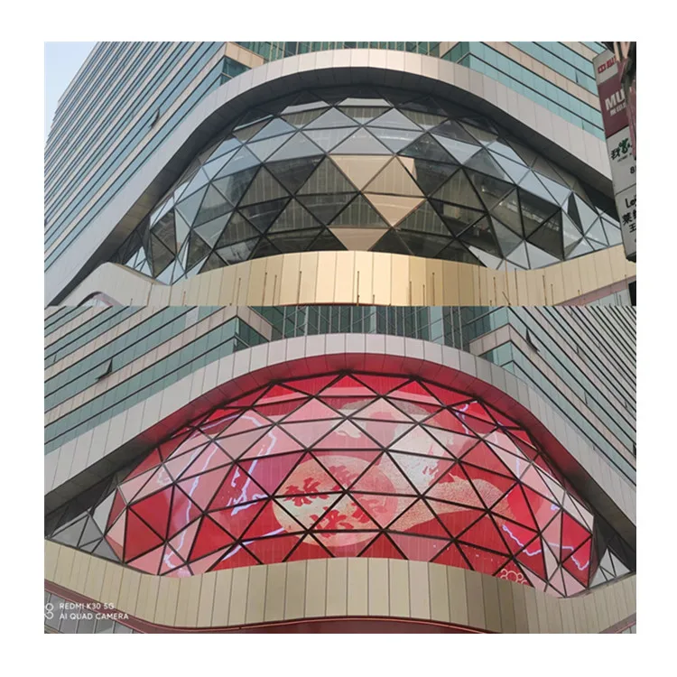 LED Flying Carpet DisplayIn The Window Retail Transparent Display Screen P3.91 Price Yipled HD Media Facade Transparent ScreenVe - view 2