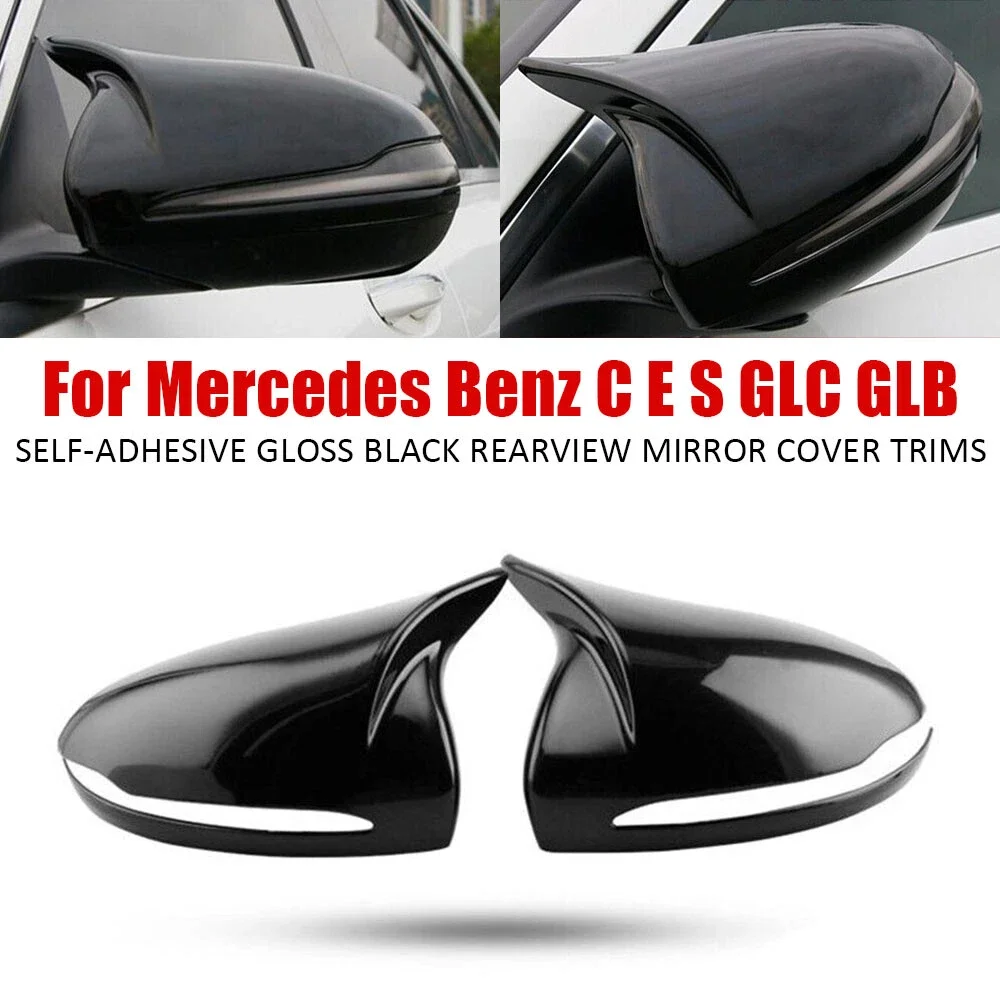 

For Mercedes-Benz E GLC S C Class W205 W213 X253 W222 W238 LHD Rearview Side Mirror Cover Wing Cap Exterior Door Rear View Trim