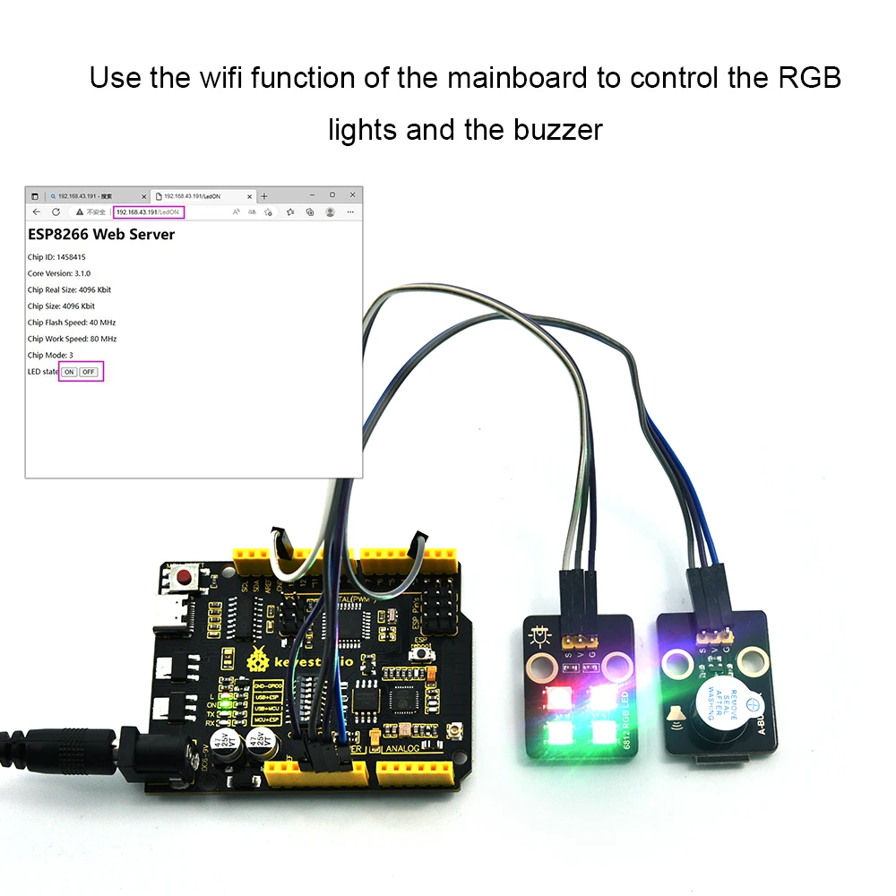 Keyestudio ESP8266 WIFI MEGA-2560 MCU&ATMEGA328 UNOPlus Development Board +Type-C USB For Arduino Mega/UNOR3 Wireless Network