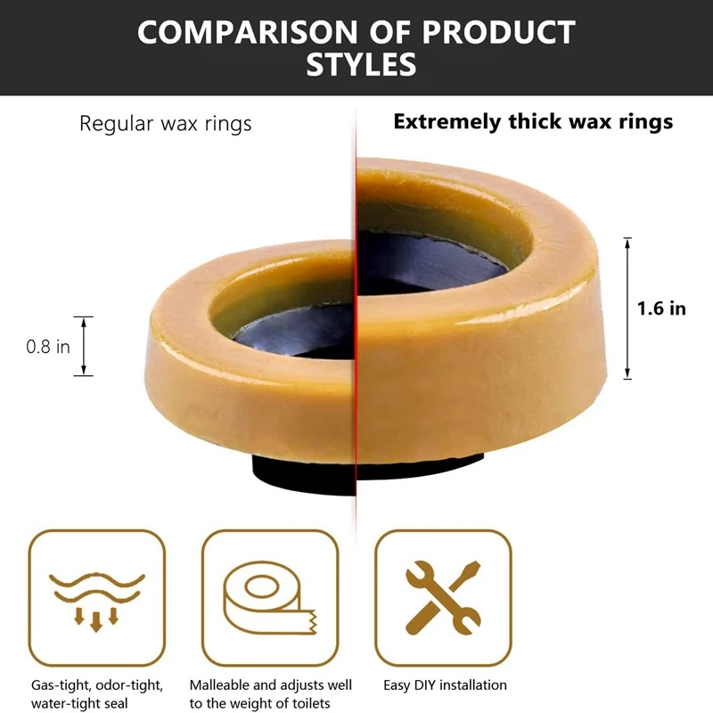 طقم خاتم شمع كامل المرحاض ، منفذ الكلمة ، المرحاض ، تثبيت أو إعادة مقعد ، جديد