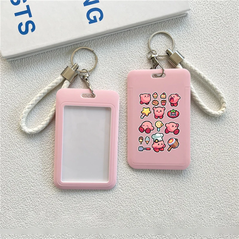 كيربي معرف شارة حامل أنيمي اسهم قلادة لبطاقة الهوية حامل بطاقة الطالب الكرتون غطاء بطاقة الائتمان حاملي الهوية البنك شارة #4