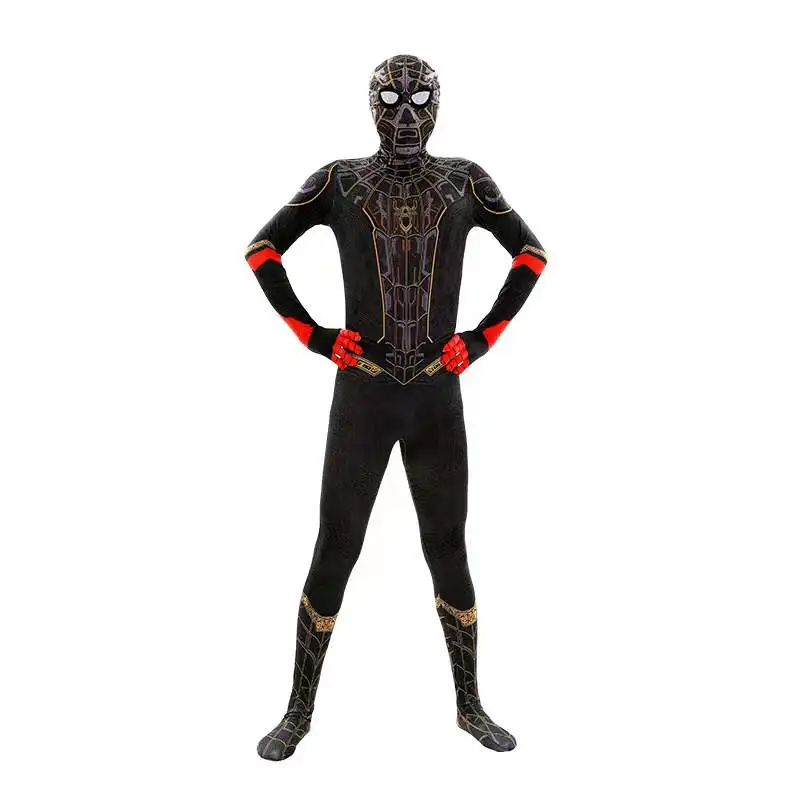 Halloween cosplay super-herói homem aranha traje bodysuit para crianças elastano zentai macacão estilo 3d