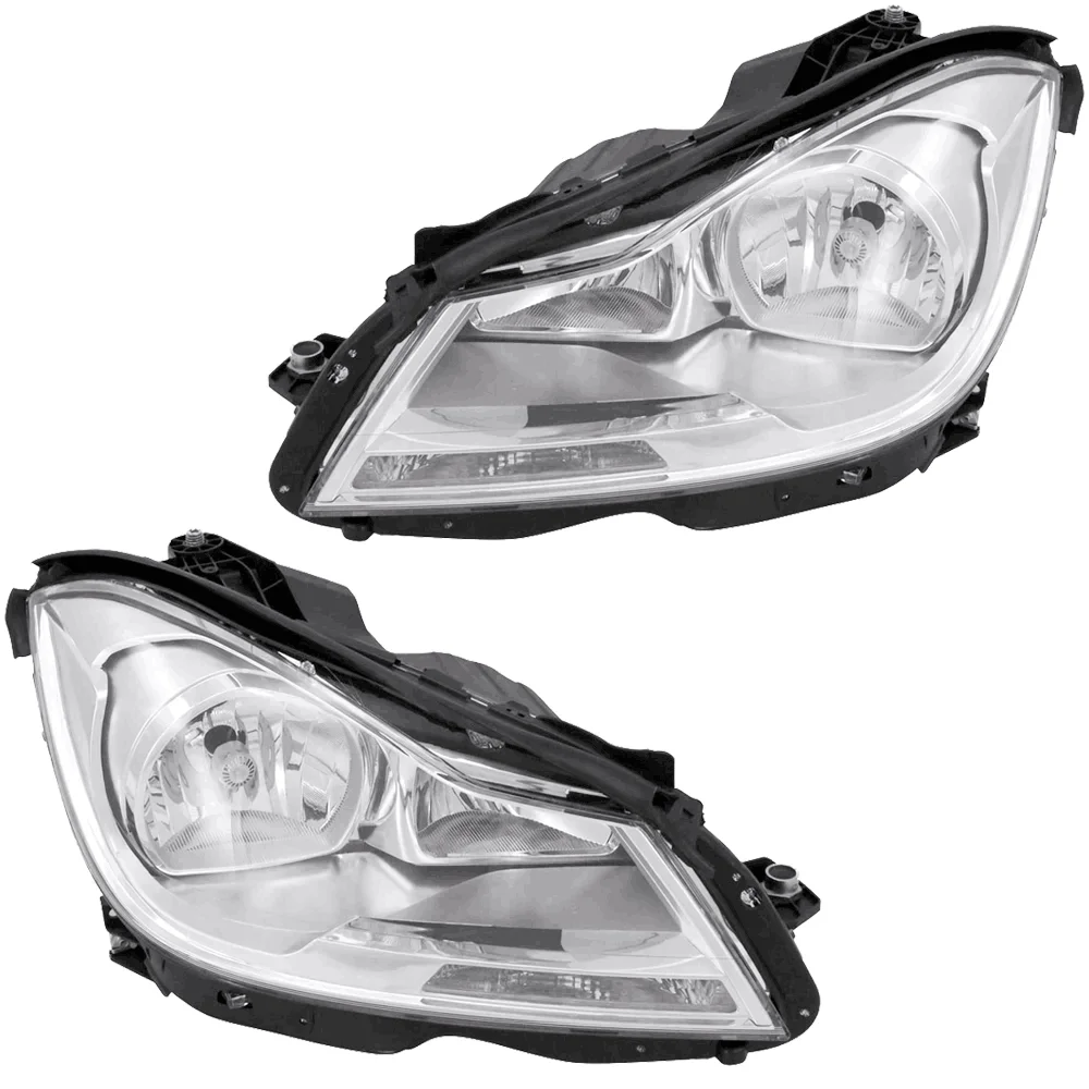 Faros delanteros adecuados para Mercedes Benz, C180, C200, C260, 2011-2013, A2048204959, A2048205059