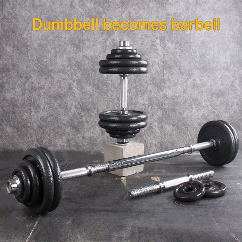 Pure iron baking paint dumbbell men\'s and women\'s fitness equipment adjustable barbell 100KG heavy weight solid dumbbell