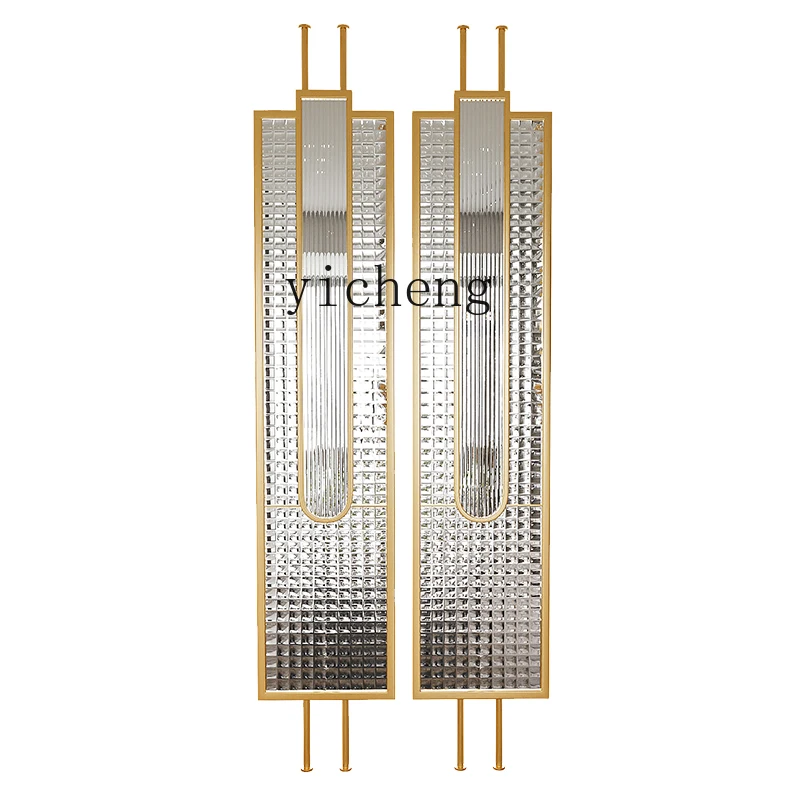 Zc Glass Screen Living Room Home Blocking New Chinese Metal Stainless Steel Changhong Glass Partition