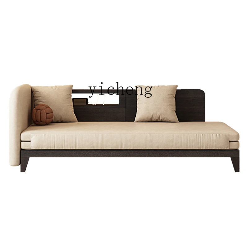 XL -Style Light Luxury Solid Wood Functional Sofa Bed Folding Sitting and Lying Lazy Sofa