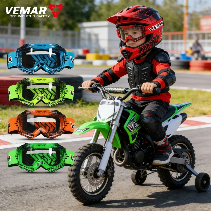 2025 Professional Children Motocross Goggles Kids Motorcycle Glasses Kid MX MTB Off-Road Dirt Bike Child Goggles For MX Helmet