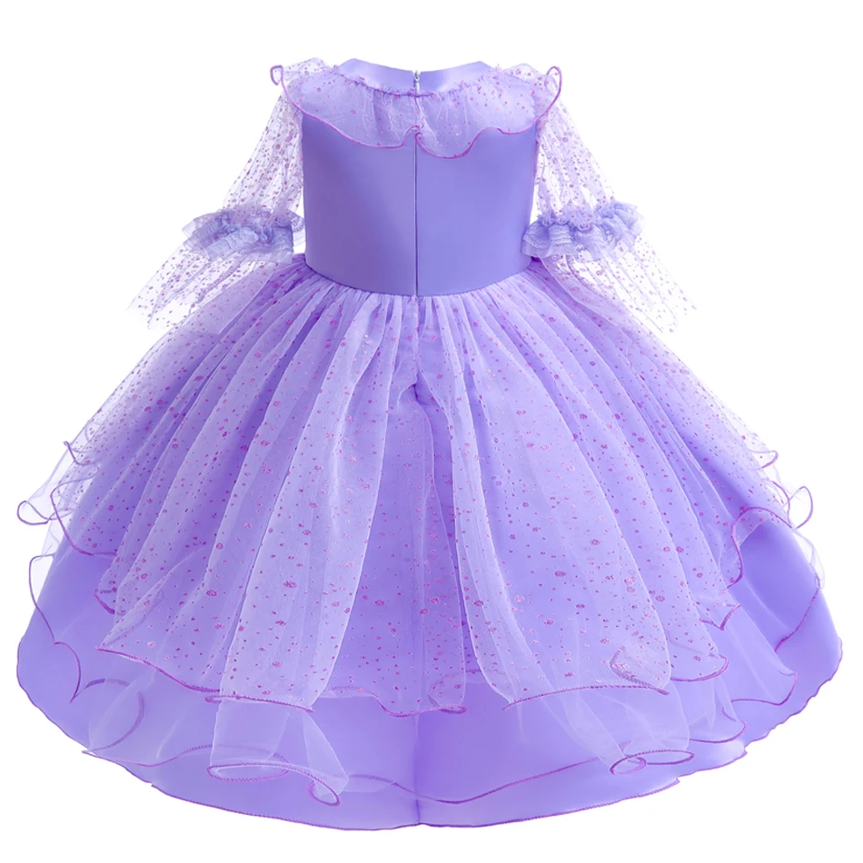 Isabella Jurk Meisjes Cosplay Prinses Tule Kostuum Encanto Bloemen Mesh Kleding Kinderen Halloween Carnaval Verjaardagsfeestjurk