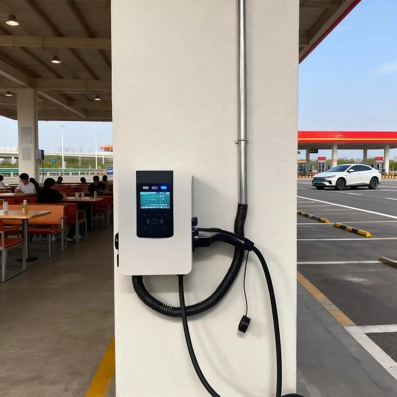 High Power Safe 21KW AC Fast EV Wall Charger Type 2 3 Phase 32A IP54 Protection 5m Cable New Energy Car Charging Station