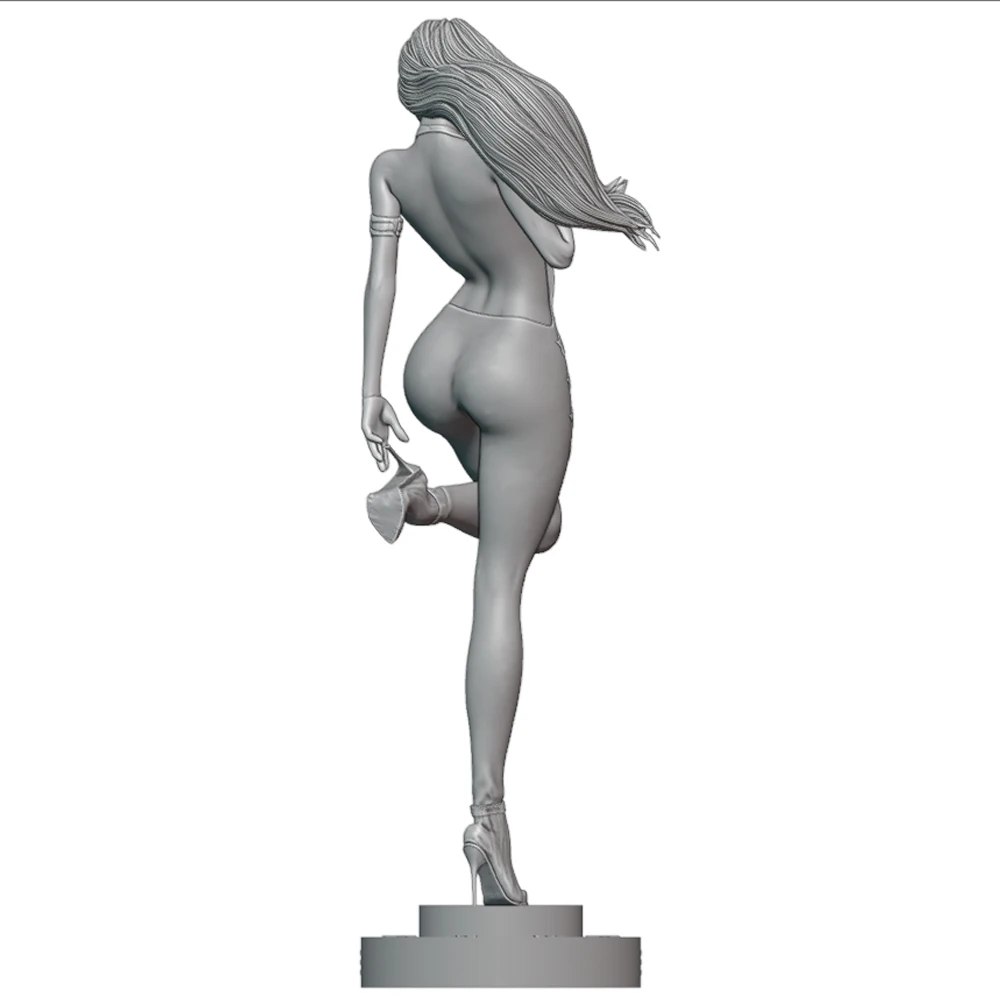 Figurine humaine fantaisie imprimée en 3D, Sexy Lady Diana, modèle en résine, jouet Miniature, Statue de réduction, non peinte, gris Effigy, 1/24 ﻿