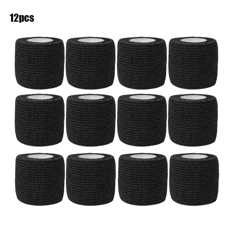 1/3/6/20PCS Black Self Adhesive Bandages Cohesive Elasticity Breathable Waterproof Bandages Sports Tape Wrist Ankle First Aid