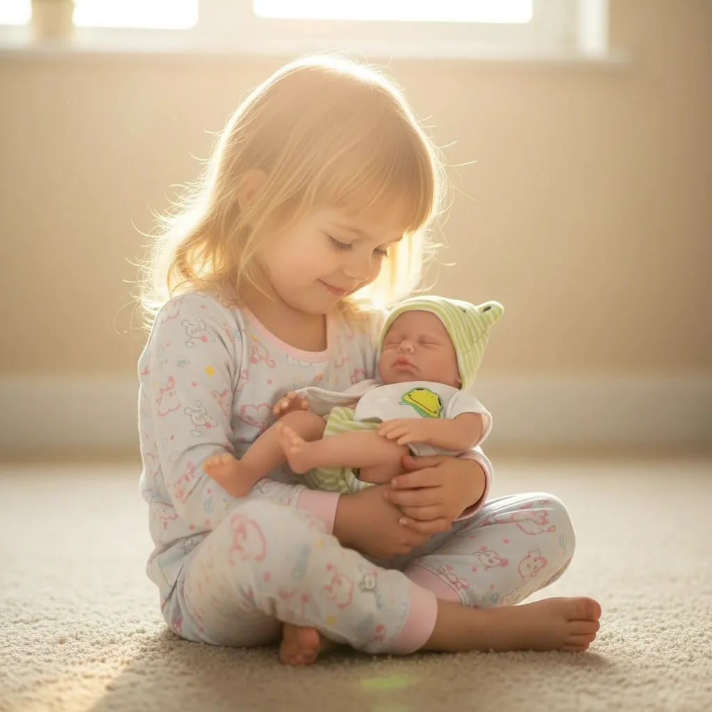 NPK 12 inch levensechte reborn pop Loulou wakker, superzacht, massief platina siliconen, flexibele elastische mond kan openen