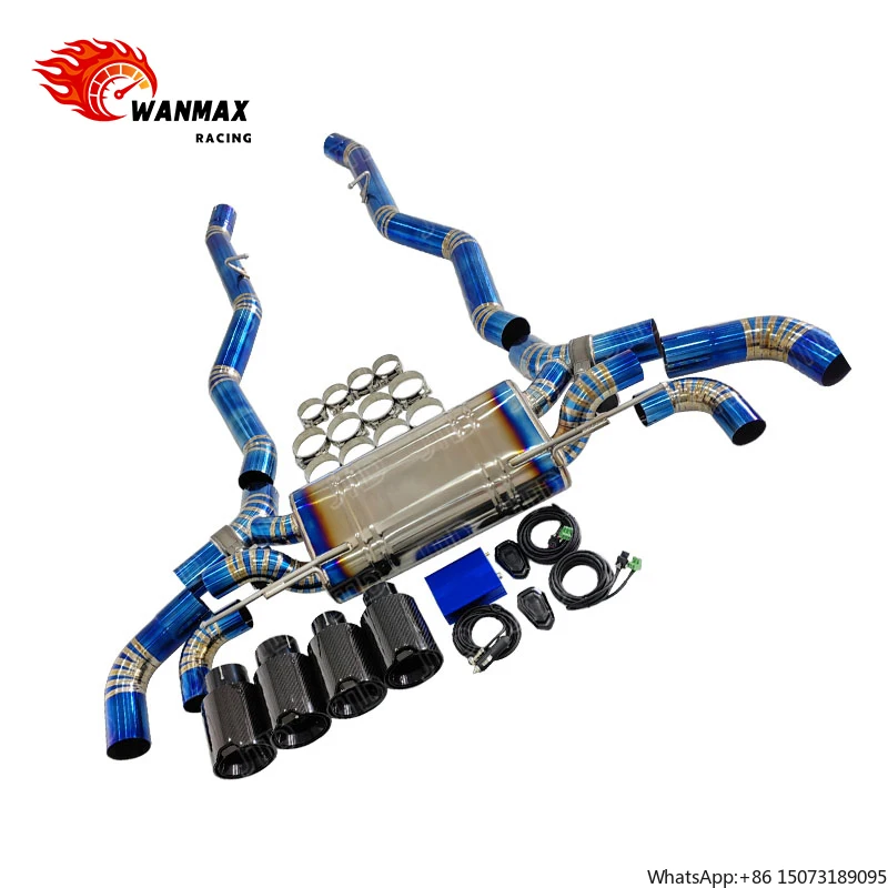 Professional Titanium Rear Valvetronic Exhaust for  M Series F90 M5 S63 4.4T Valved Electric Muffler Escapes Pipes