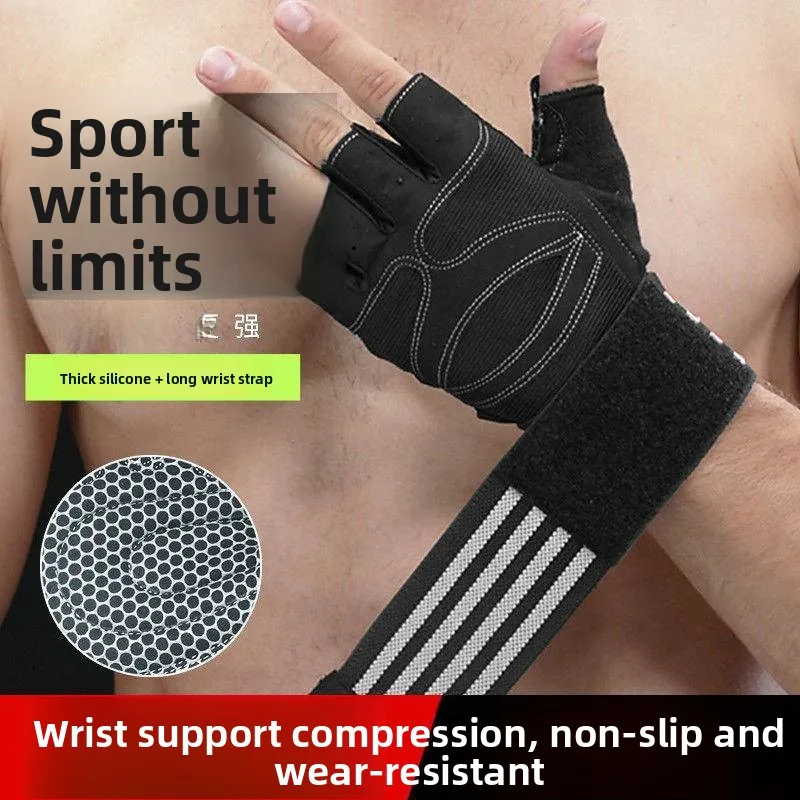

Gym Training Gloves Half Finger Sports Anti-Slip Callus Protection for Dumbbell Equipment Barbell Men's Fitness Gloves