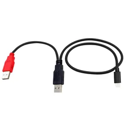 Dla przenośny dysk twardy drukarki typu Y kabel do transmisji danych podwójna głowica USB-B USB 2.0 Micro Mini 5pin typu c zewnętrzne USB zasilacz 0.8m