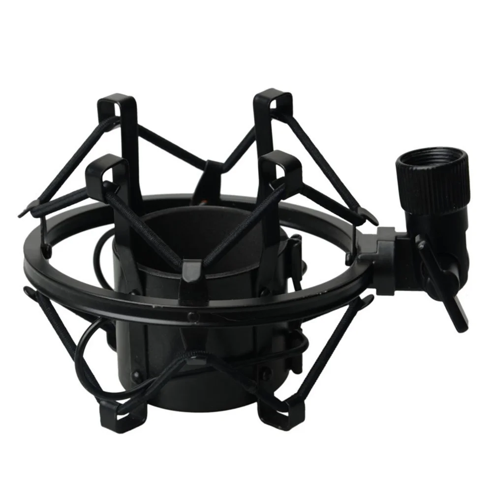 

Black 50Cm Metal Microphone Shockmount Heavy Duty Construction Reduces for Recording Applications Universal Mic Mount