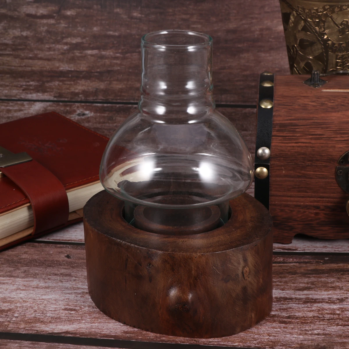 

Rustic Wooden C Holder Retro Design Tea Light Holders Table Decor Living Room Wedding Gifts Vintage Style Home