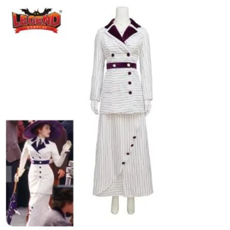 

Titanic Rose Cosplay Costume Purple Stripes Rose Dewitt Bukater Boarding Suit Dress Outfit for Women Adult Custom Made