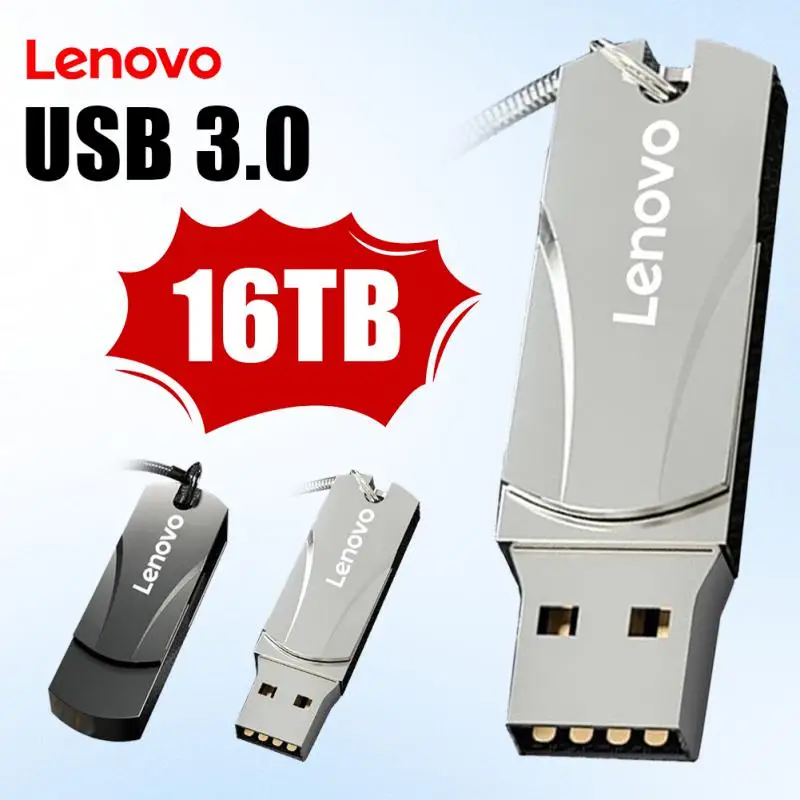 لينوفو-فلاش USB 3.0 عالي السرعة ، محمول بندريف ، قرص فلاش معدني ، 2 تيرا بايت ، 8 تيرا بايت ، 4 تيرا بايت ، 1 تيرا بايت ، أصلي