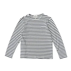 Endeavour&Bloom Breton Stripe Pocket T-Shirt Men Long Sleeve Sailor's Tee Shirt