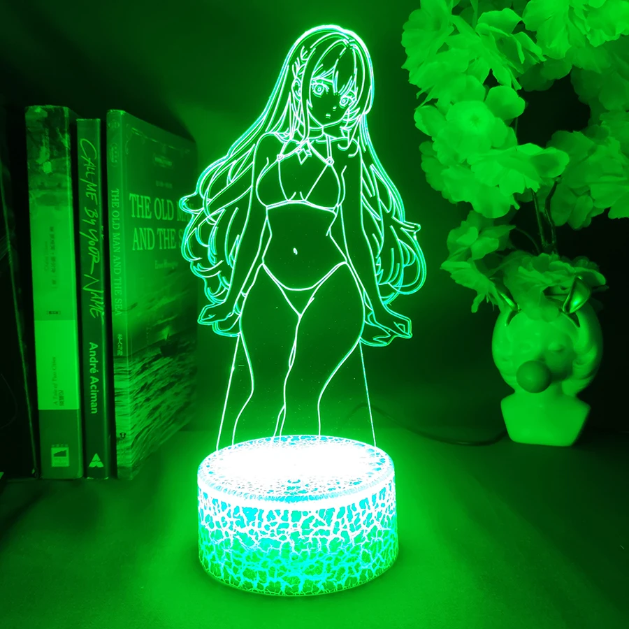 hot sexy action figures anime light mens bedroom decoration nightlight gaming room pc rgb figure lighting decor cute table lamp