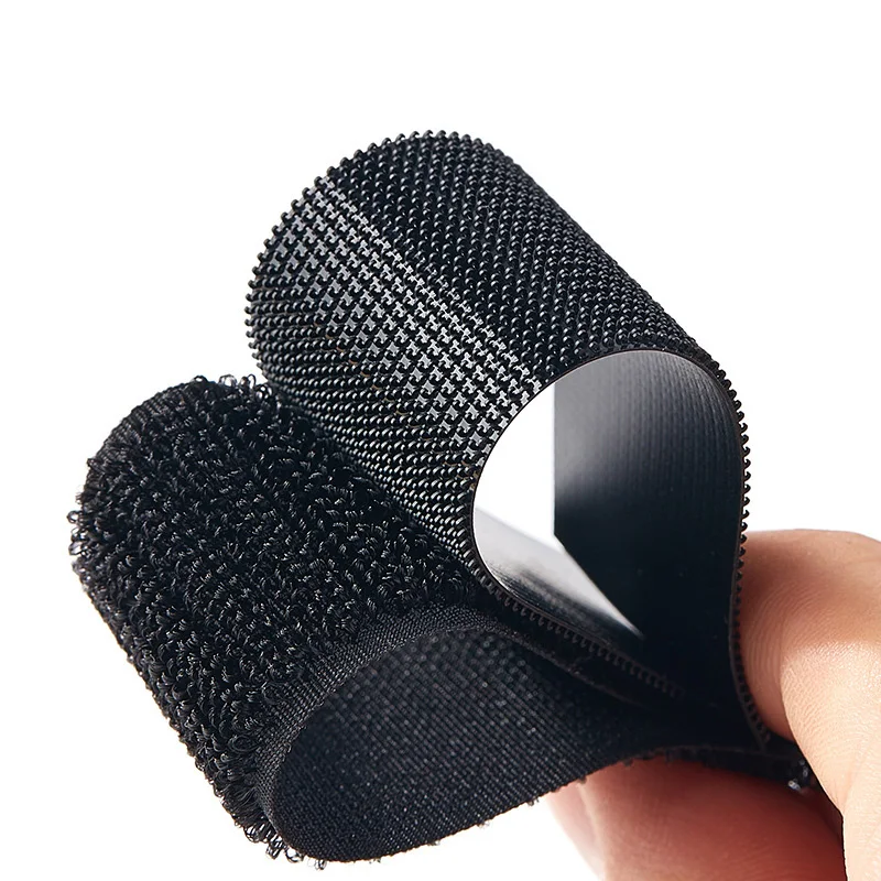 10Pcs 1.97×1.97in (5×5cm) Black Nylon Hook and Loop Tape Set - Double-Sided Self-Gripping Fasteners, Non-Adhesive Sticky Pads