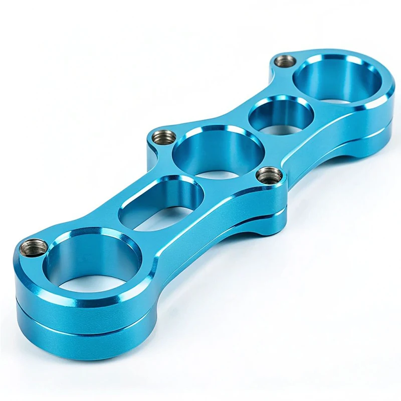 CNC Aluminum Handlebar Riser Adapter Multi-Hole Split Tube Clamp Bracket Universal Motorcycle Modification