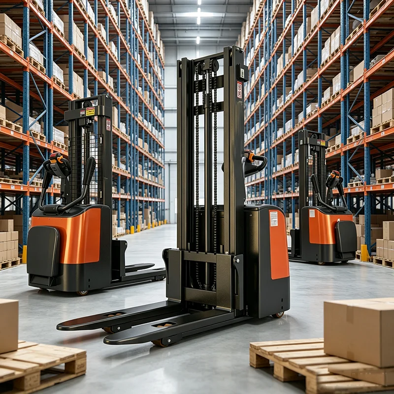 Heavy Duty Full Electric Pallet Stacker 2Ton Walkie Stacker Truck 3.5m Lifting
