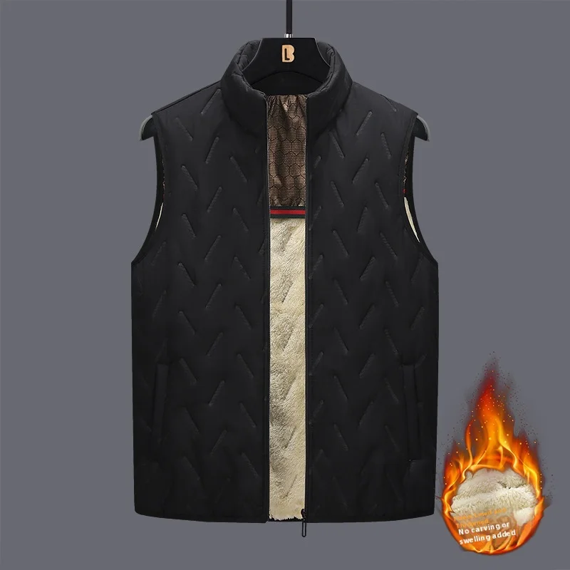 Men Vest Winter Warm Lamb Wool Fleece Lined Sleeveless Jacket Thermal Underwear Heated Body Warmer Mens Cold Weather Gear