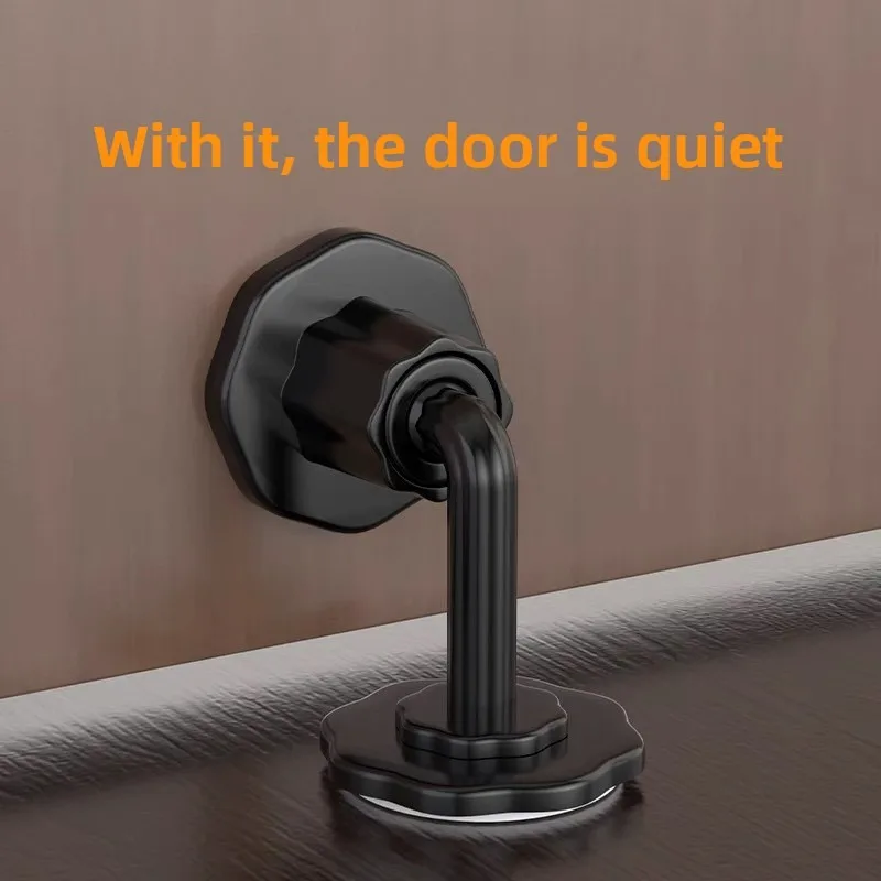 Universal No Drill Silent Silicone Door Stopper Anti Collision Floor Suction Protector Bumper for Room Door Touch Ground Stop