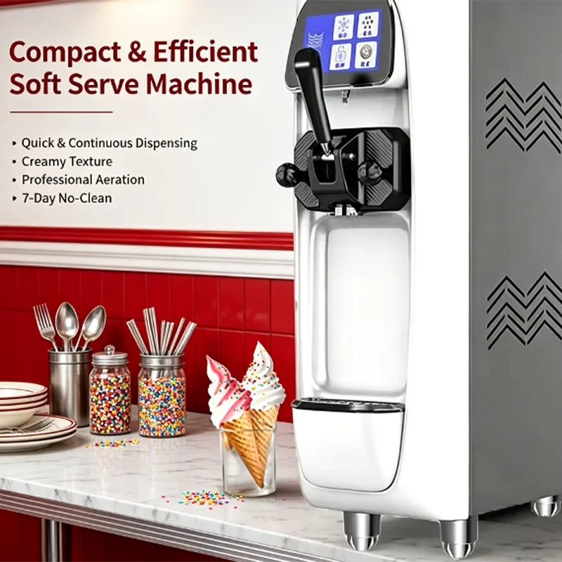 China Manufacturer Commercial Table Top Soft Ice Cream Vending   Machine New Condition Restaurant Retail Features Engine