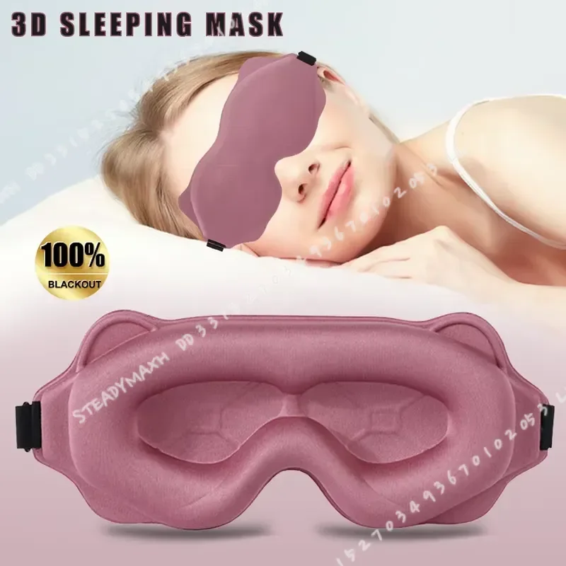 3D Sleeping Mask Block Out Light Soft Padded Sleep Mask For Eyes Eye Shade Blindfold Sleeping Aid Face Mask Eyepatch