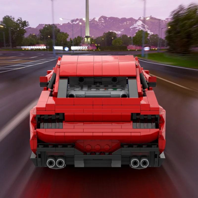 1082 قطعة سيارة سباق رياضية فنية 189802 نموذج بنة 2024 فورد موستانج GT Hypercar سباق السيارات لعبة مجسمة طفل الكبار هدية #2