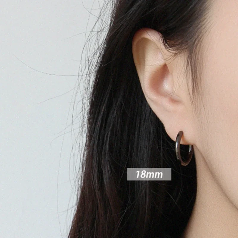 S925 Sterling Silver Hoop Earrings Fashion Geometric Circle Earring for Woman Original Fine Jewelry Factory Designer Charm Gift