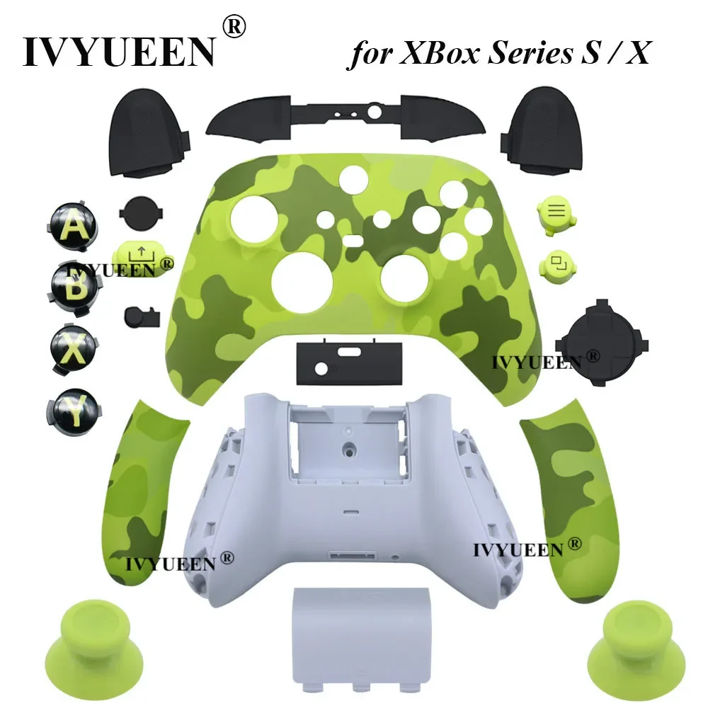 IVYUEEN Replacement Housing Shell for Xbox Series X S Controller Case Pink Blue Camo Faceplate Cover RB LB RT LT Trigger Buttons