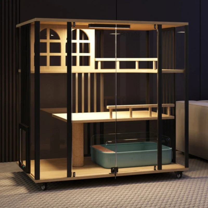 Luxury cage home large space villa large mobile castle panoramic transparent house can be customized.
