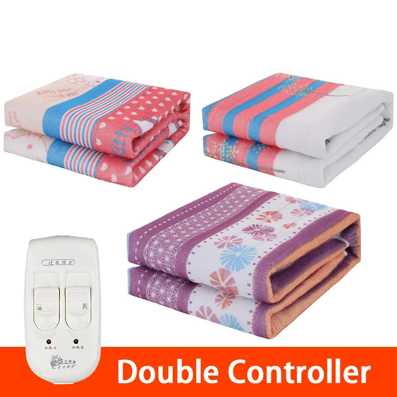 

150x180cm 220/110V Electric Blanket Thicker Heater Heated Blanket Mattress Thermostat Electric Heating Blanket Winter Bed Warmer