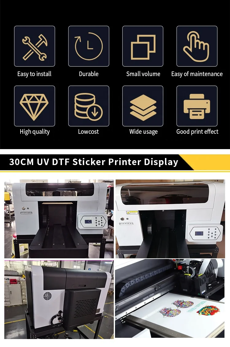 النافثة للحبر الرقمية 2022 أحدث طراز تلقائي A3 A4 طابعة Uv طابعة مسطحة Uv Dtf #2
