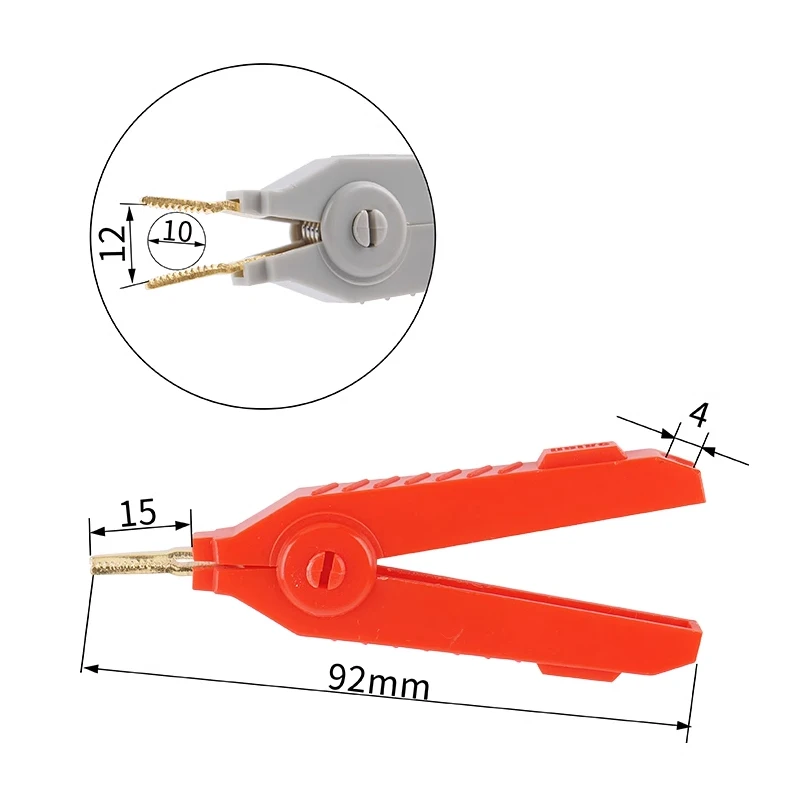 Alligator Clip 90mm Kelvin Koper Gouden Plaat Clip LCR Test Clip Voor Precisie Elektrisch Instrument Tool Voeding