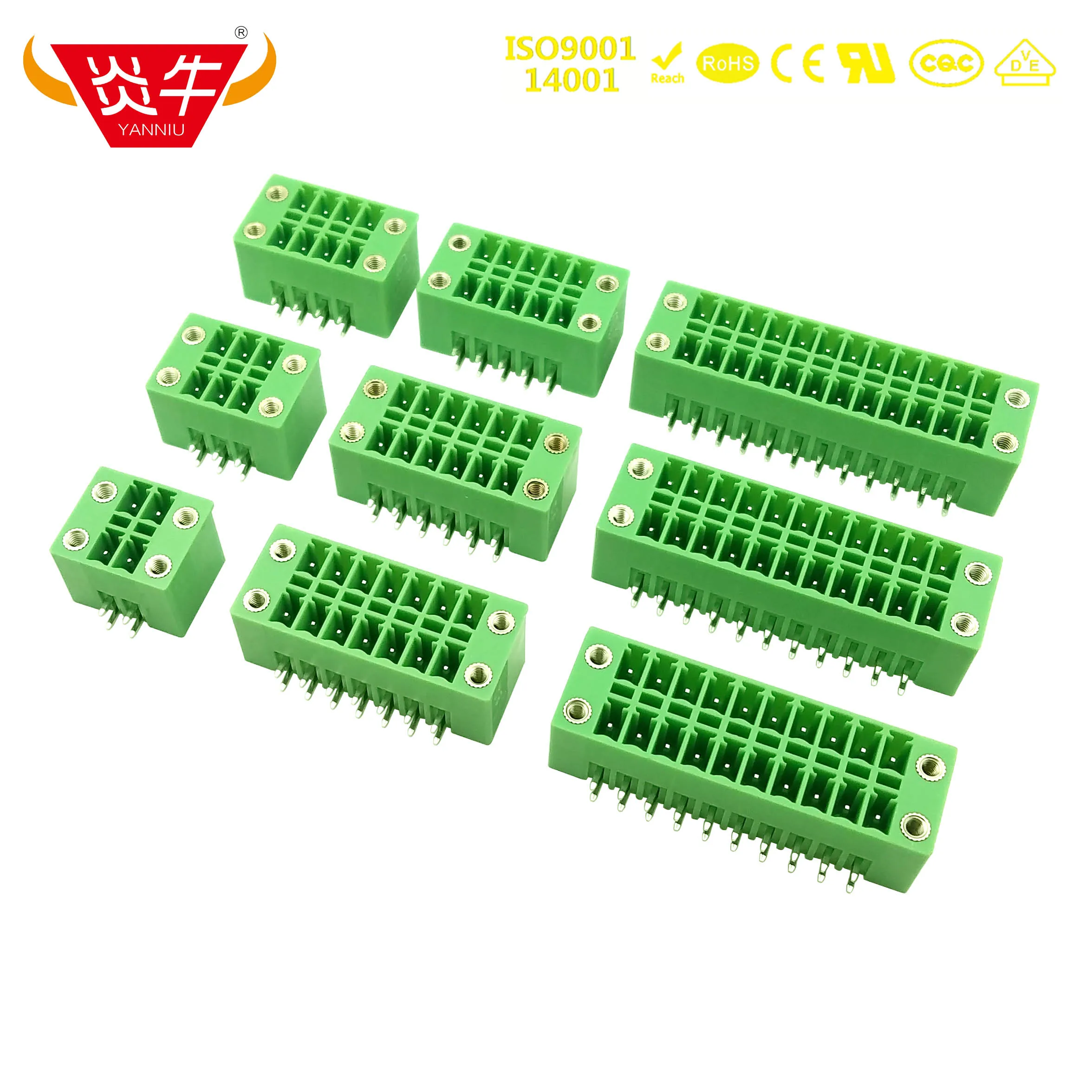 

10Pcs KF2EDGKRM 3.5 2P ~ 12P PCB PLUG-IN TEMINAL BLOCKS 3.5mm 4PIN ~ 24PIN PHOENIX CONTACT DEGSON KEFA YANNIU CONNECTOR