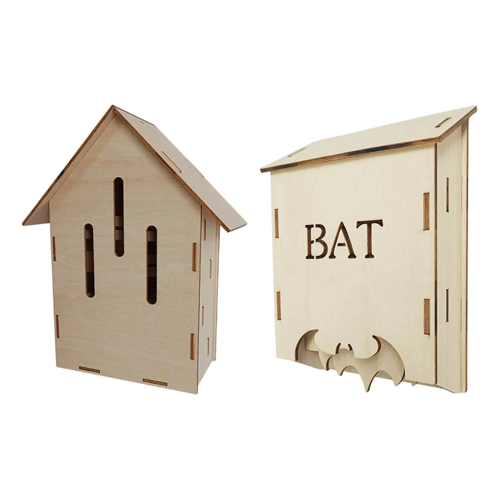 Wooden Outdoor Bat House Garden Shelter Natural Habitat For Wildlife Insect Control For Backyard Farm Orchard Park Yard Patio