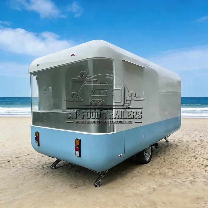 

CN Food Trailer ﻿Custom Fully Equipped Food Truck Manufacturer Trailer Mobile Kitchen Pizza BBQ Hot Dog Burger Ice Cream Cart