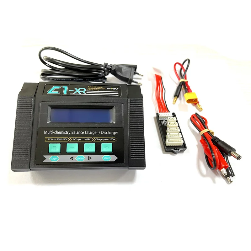 EV-PEAK intelligent balance C1-XR AC/DC 100-240V 100W 10A fpv 2-6s Drone Battery charger