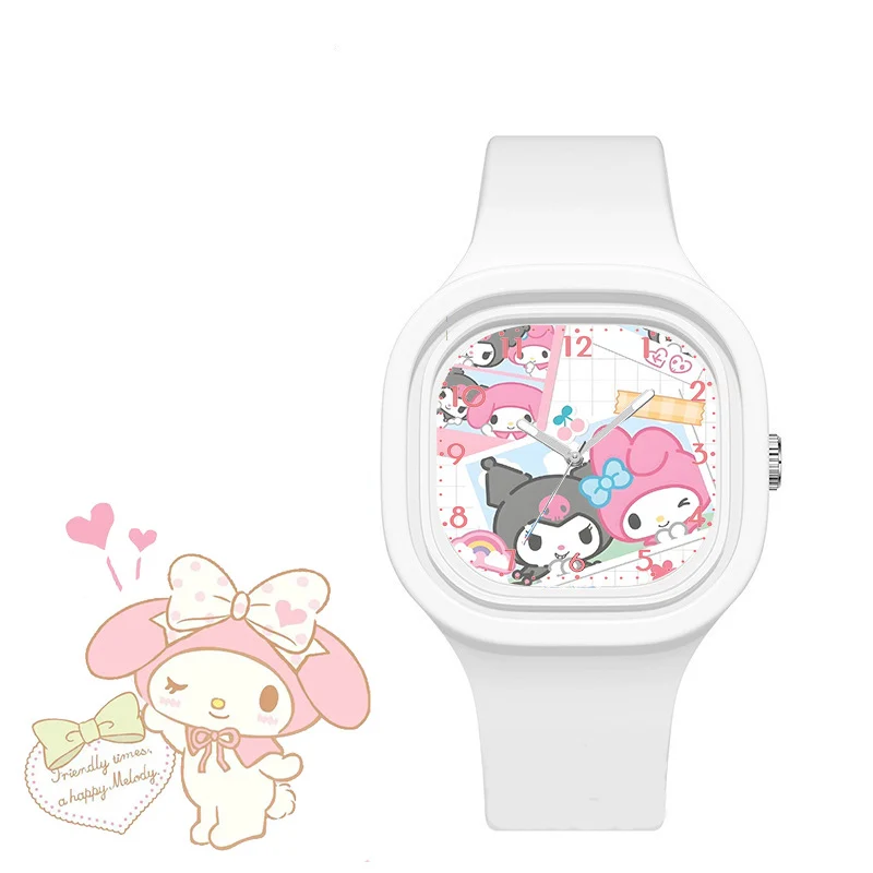 Sanrio Hello Kitty dzieci zegarki Cartoon Kuromi Girls cyfrowy zegar dla dzieci zabawki uczeń najlepszy prezent reloj para ninos ﻿