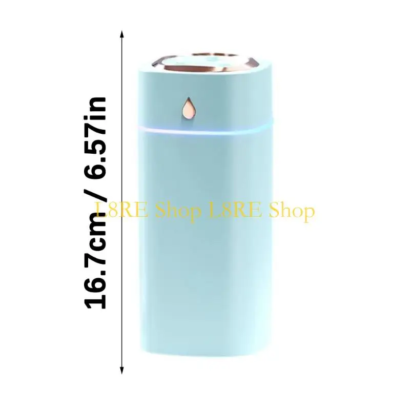 L8RE USB Humidifier for Bedroom 600ml Cool Misting Humidifier with Night Light Humidifier Adjustable For Home Office Plant