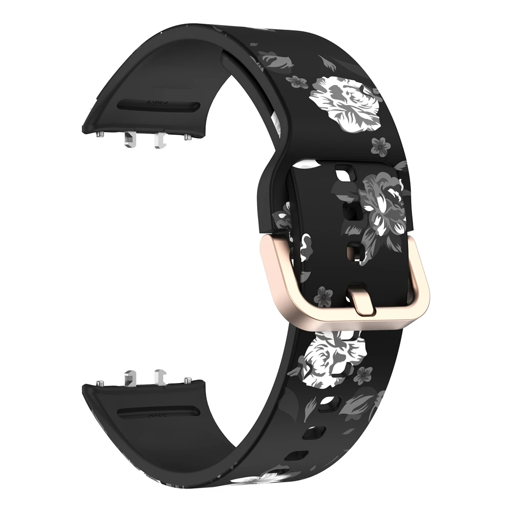 꽃 동물 프린트 삼성 갤럭시 시계 용 실리콘 스트랩 Galaxy FIT3 SM-R390 손목 밴드 팔찌 시계 밴드 용 3 밴드