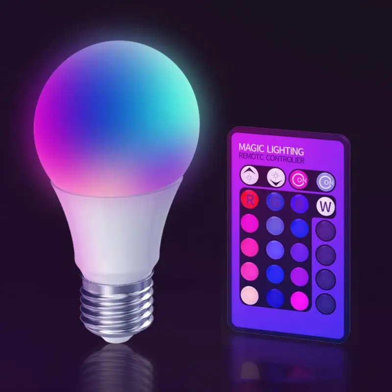 Remote Control Light Lamp Colorful Remote Control Atmosphere Fill Light Led Ball Bubble Lamp Rgb Color Bulb