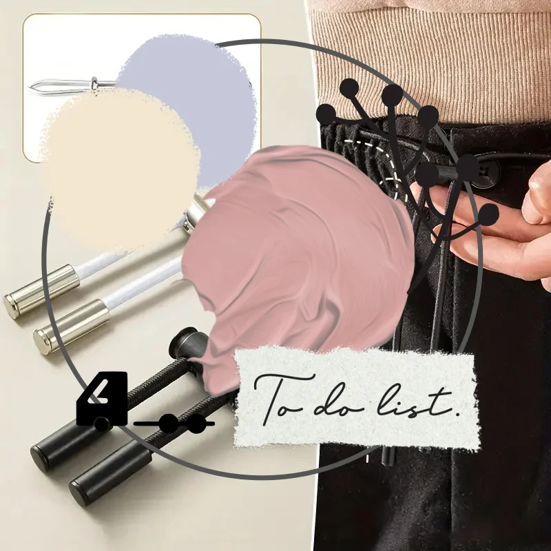 

2M Strong Elastic Band Sweatpants Waist Drawstring Strap With Threading Device ,Cord Lock Stopper DIY Sewing Band Accessories